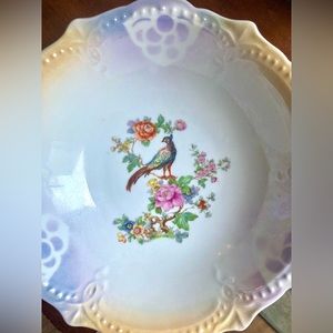 Vintage Peacock Large Bowl
